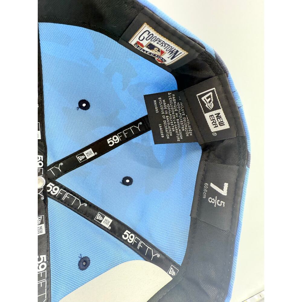 New Era 59Fifty Chicago Cubs Fitted Hat Size 7 5/8 Blue Camo‎ MLB Baseball Cap - Picture 8 of 9